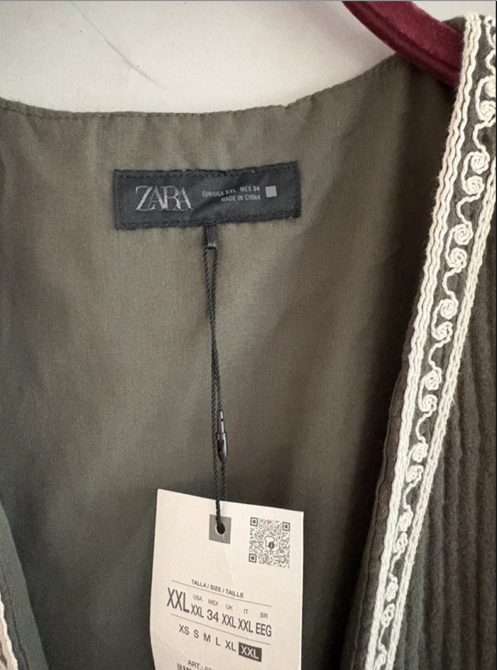 Veste sans manches Kaki / Zara Taille XXL NEUF - photo numéro 3