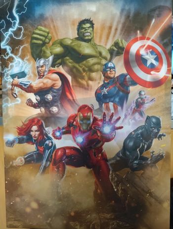 Tableau Cadre héros Marvel deco 70 x 50 cm