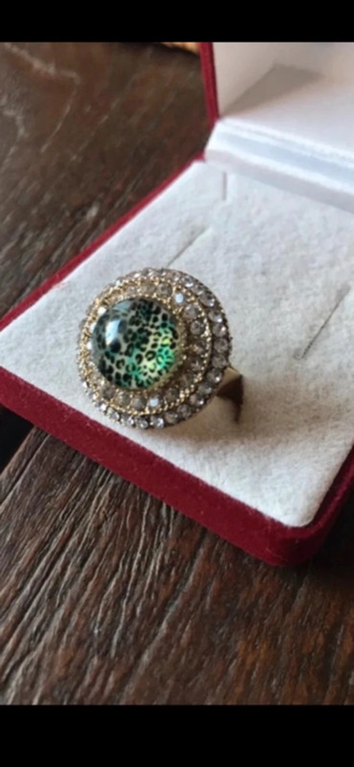 Magnifique bague réglage avec strass et pierre - photo numéro 8