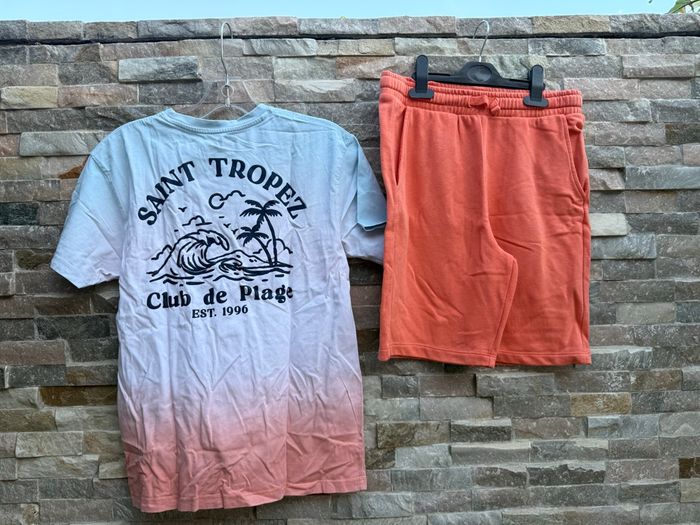 Ensemble été garçon 152cm t-shirt short 2 pièces - photo numéro 1