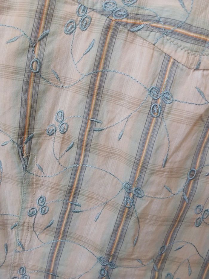 Chemise brodée manche courte Esprit T 38 - photo numéro 6