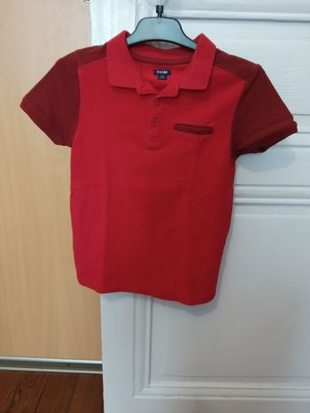 Polo Kiabi rouge et bordeaux