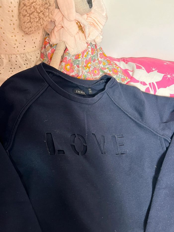 Pull Sweat IKKS léger court taille 10 ans - photo numéro 3