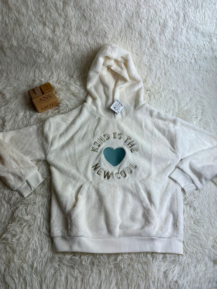 Pull polaire blanc obaibi taille 12 ans