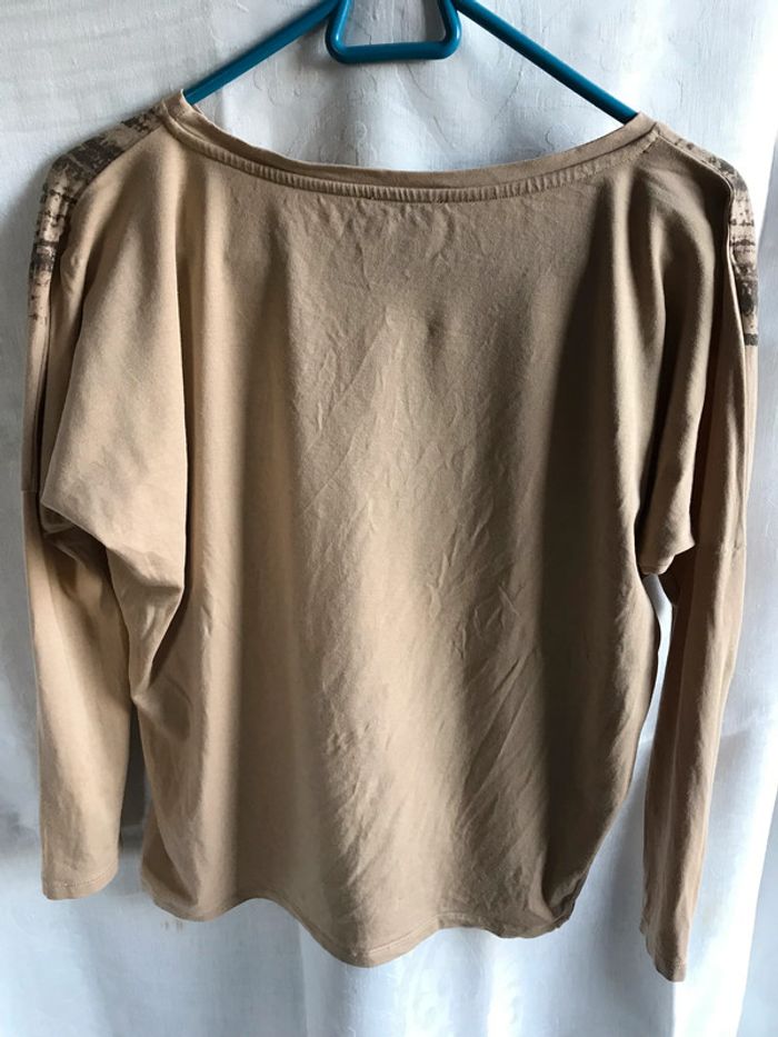 #hauts #tee shirt #Morgan #xs #beige - photo numéro 5
