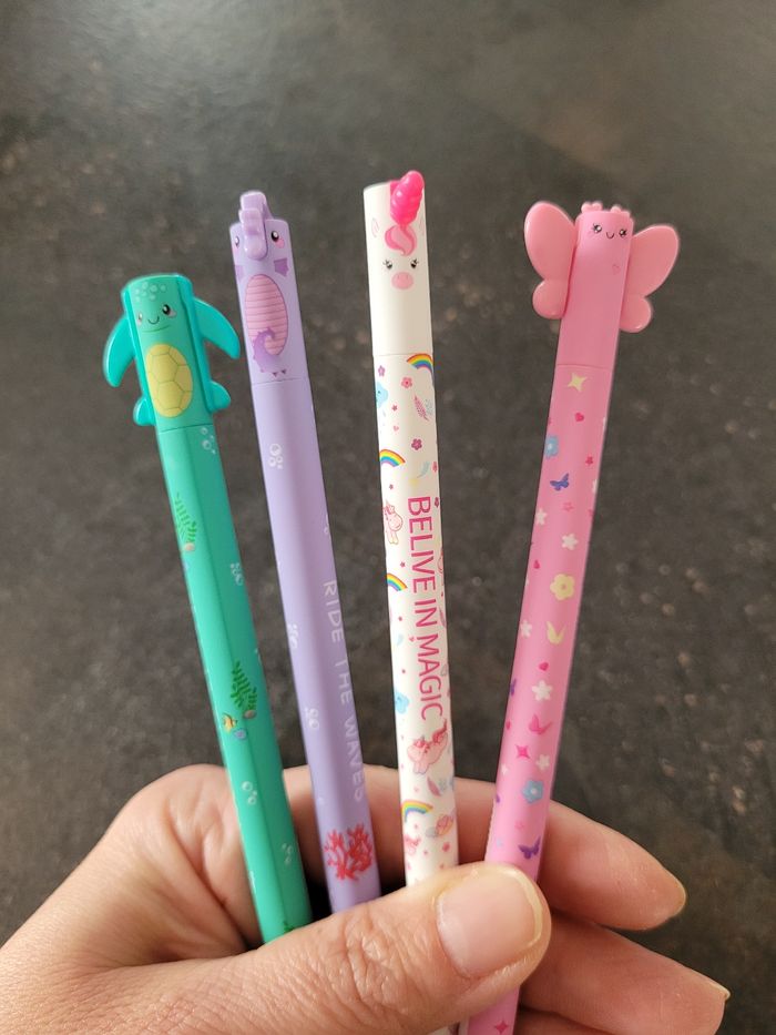 Stylos encre gel effaçable thème Girly - photo numéro 2