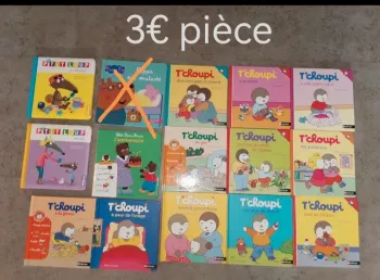 Lot 14 livres enfants p'tit loup, tchoupi petit ours brun