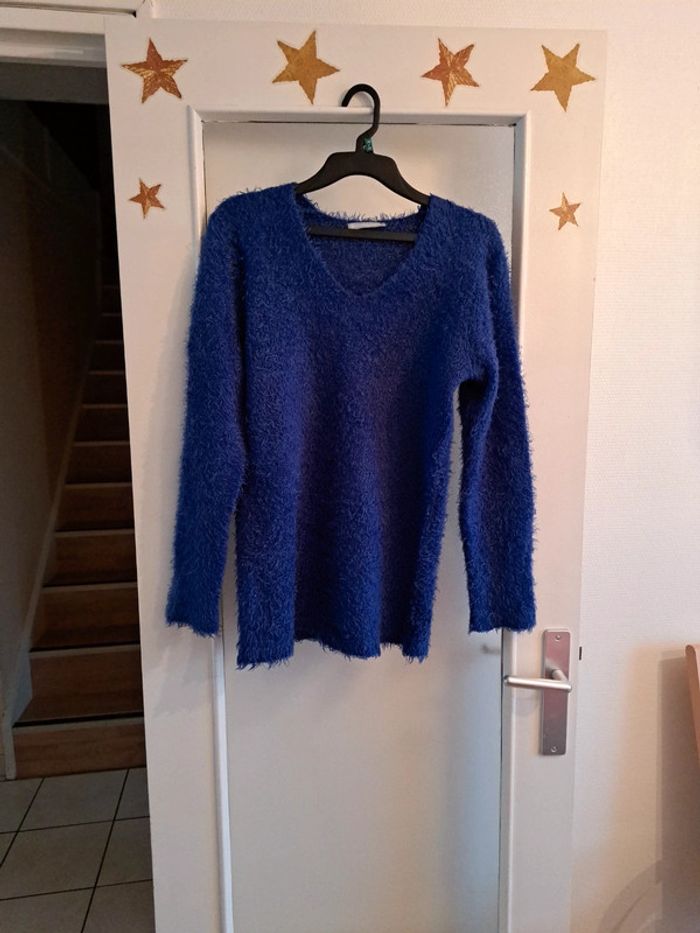 Pull col V chenille T40