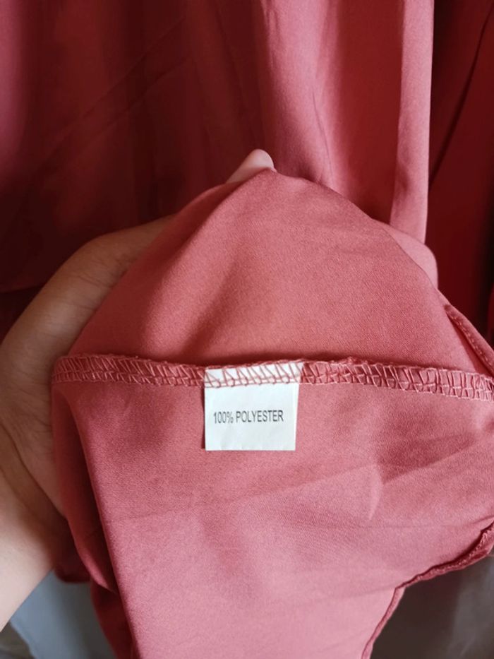 Robe rose saumon à volants Taille XL42 - photo numéro 7