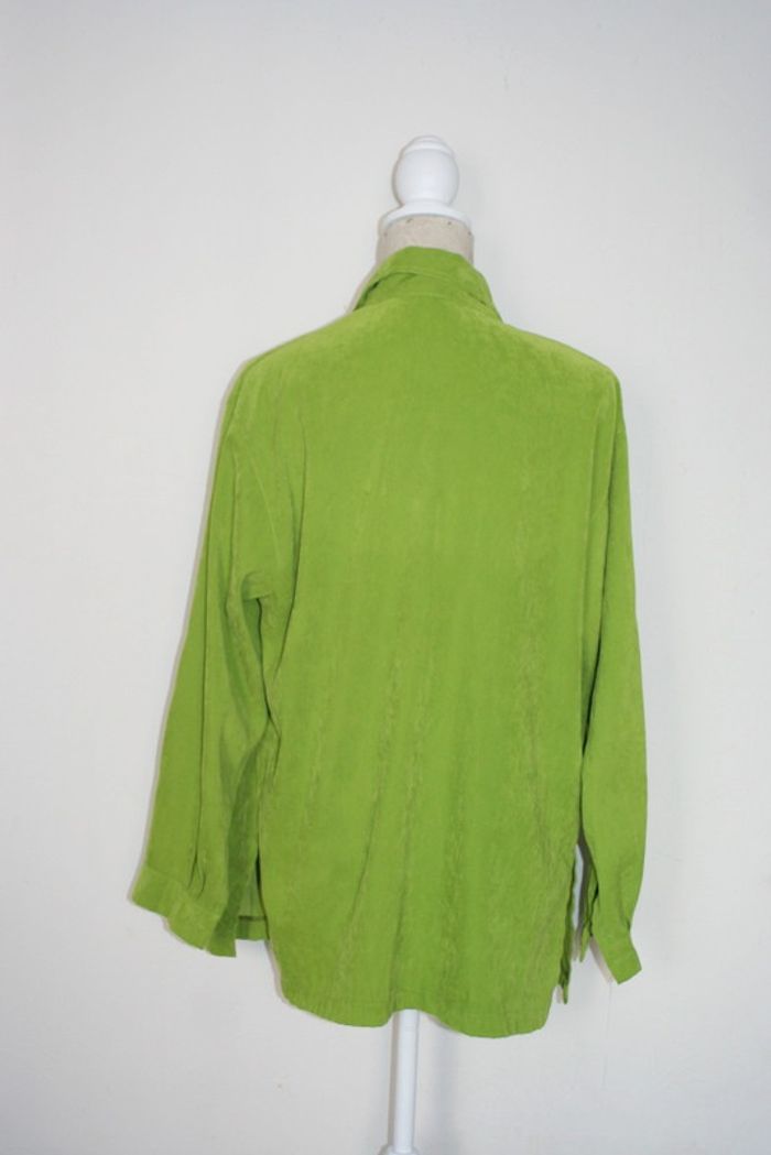 Chemise imitation daim verte - photo numéro 4
