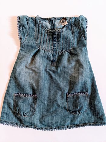 Robe Jean bleu Chambray Tape à l'oeil 18 mois 81 cm