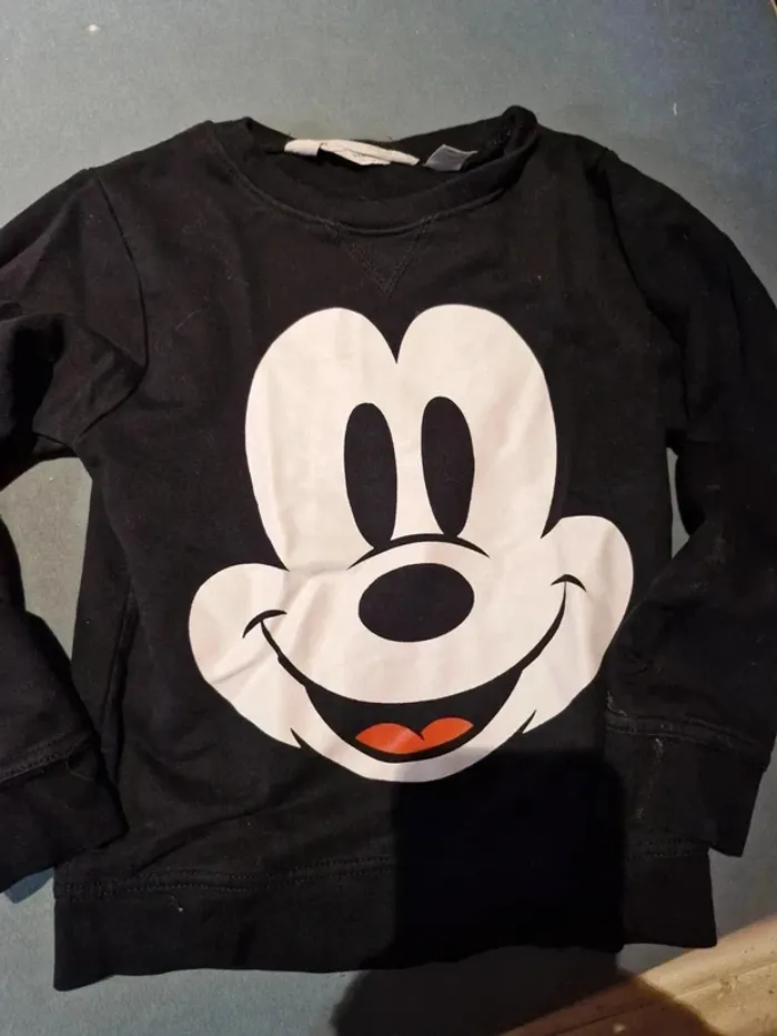 Pull mickey noir 4/6 ans mixte - photo numéro 2