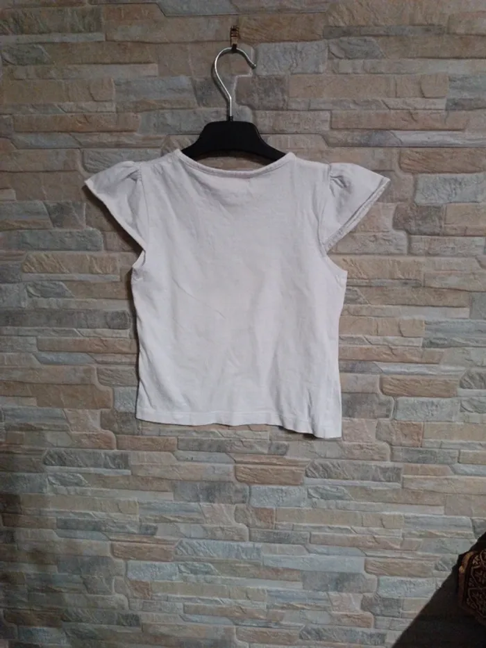 T-shirt blanc papillon Tissaia 4A - photo numéro 2