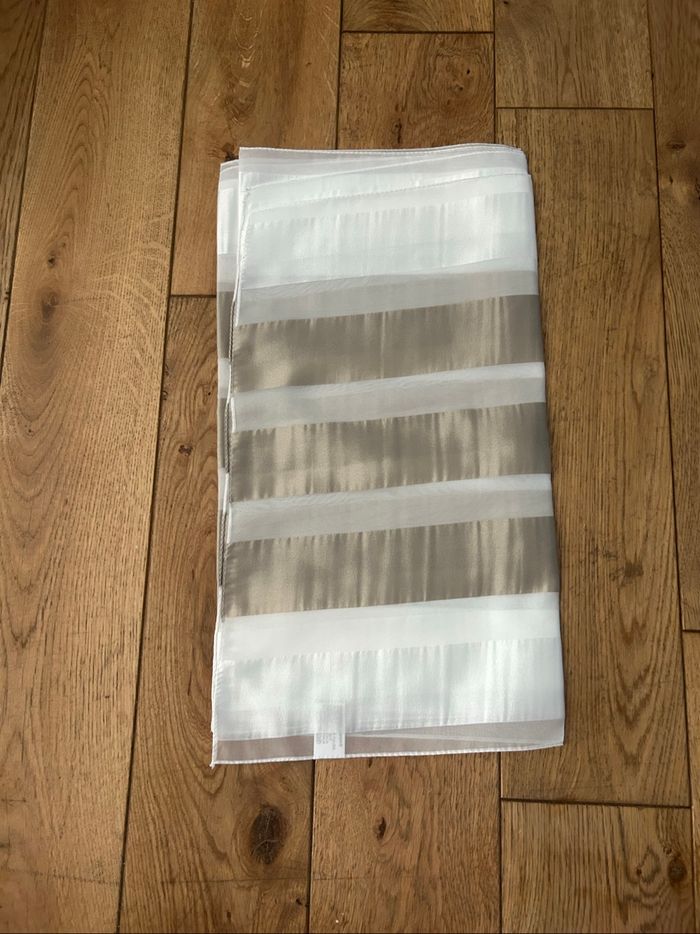Écharpe étole - Transparent, Blanc et Beige - Neuve - photo numéro 2