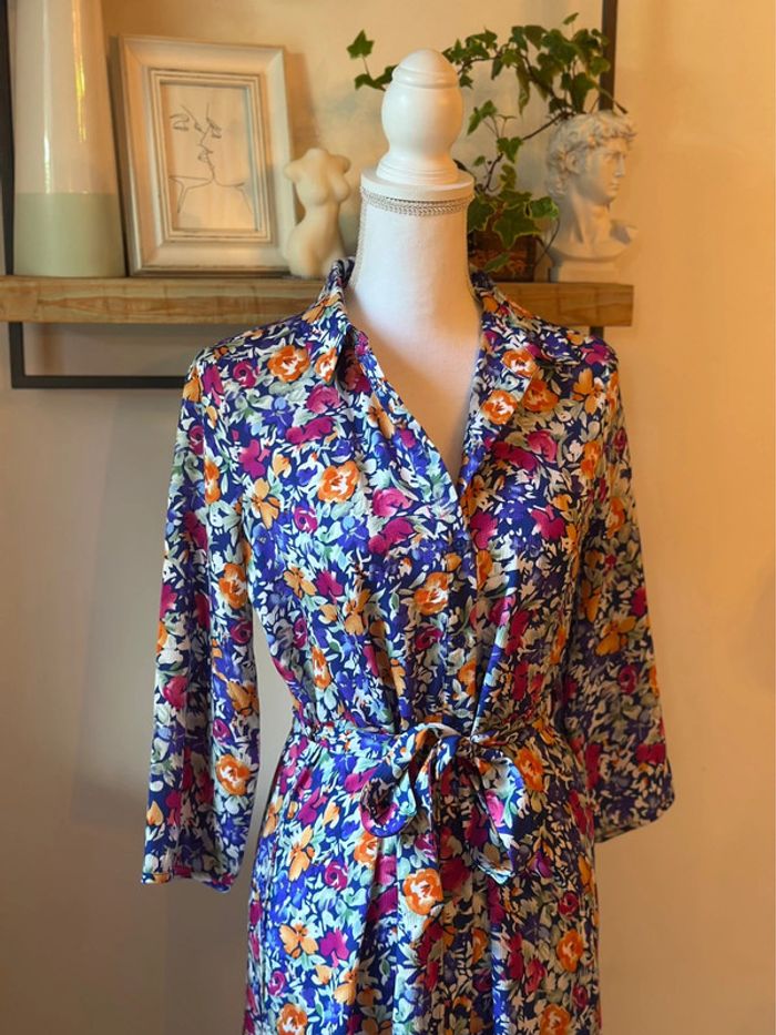 Robe longue fleurie colorée - Vero Moda - Taille XS - photo numéro 3