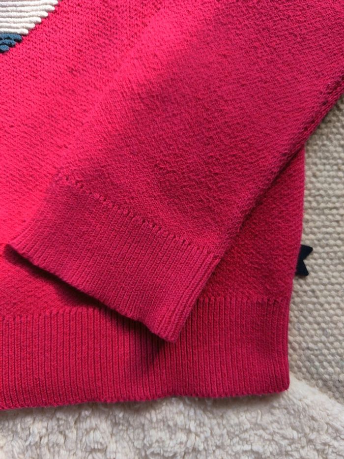 Pull cœur / Okaïdi / taille 4 ans / fushia et gris - photo numéro 6