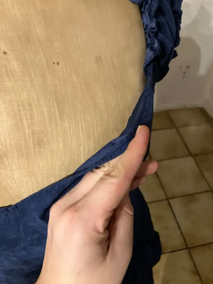 Robe bleu Marine à volants @ - photo numéro 4