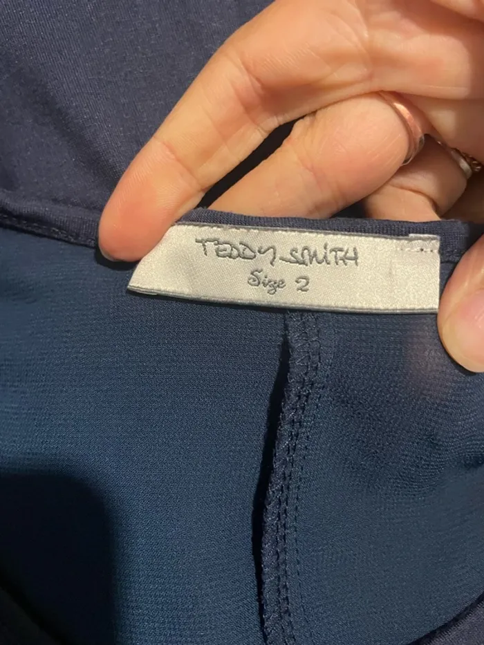 T-shirt manche courte bleu marine dos voile échancré Teddy Smith taille 40 - photo numéro 6