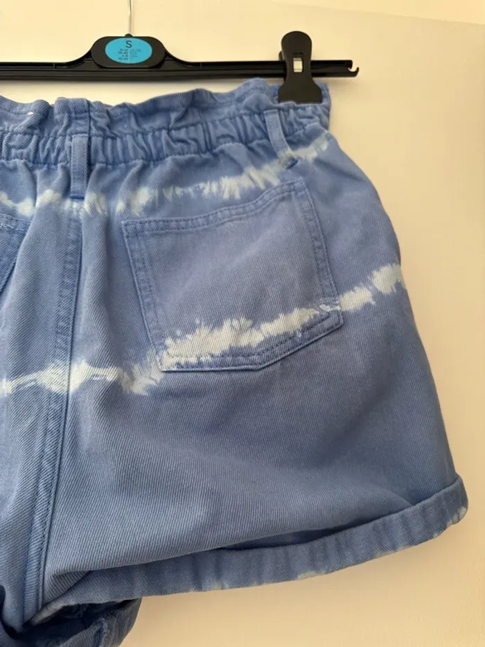 Short en Jean bleu et blanc Jennyfer - photo numéro 7