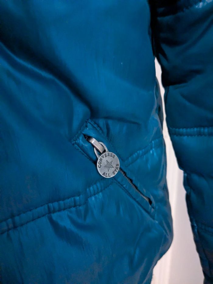 Manteau molletonné converse XS bleu femme - photo numéro 8