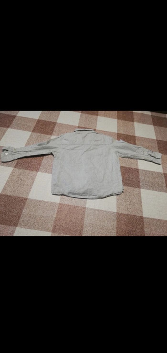 Chemise manches longues blanche a motif nid d abeilles 3 ans - photo numéro 3