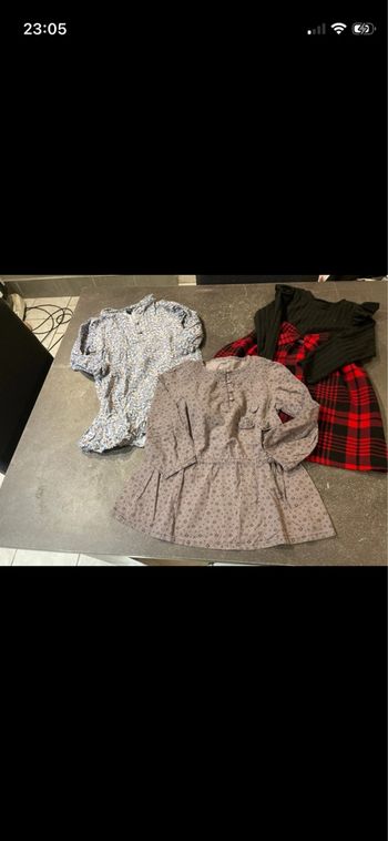 Lot de 3 robe à manches longues 