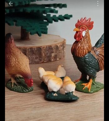 Famille gallinacés Figurine animal de la ferme
