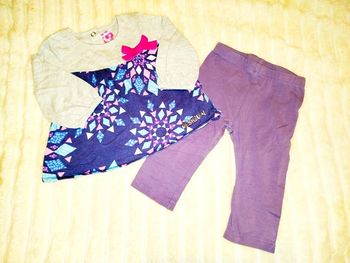 Ensemble 3 mois fille tenue blouse Desigual legging sergent major