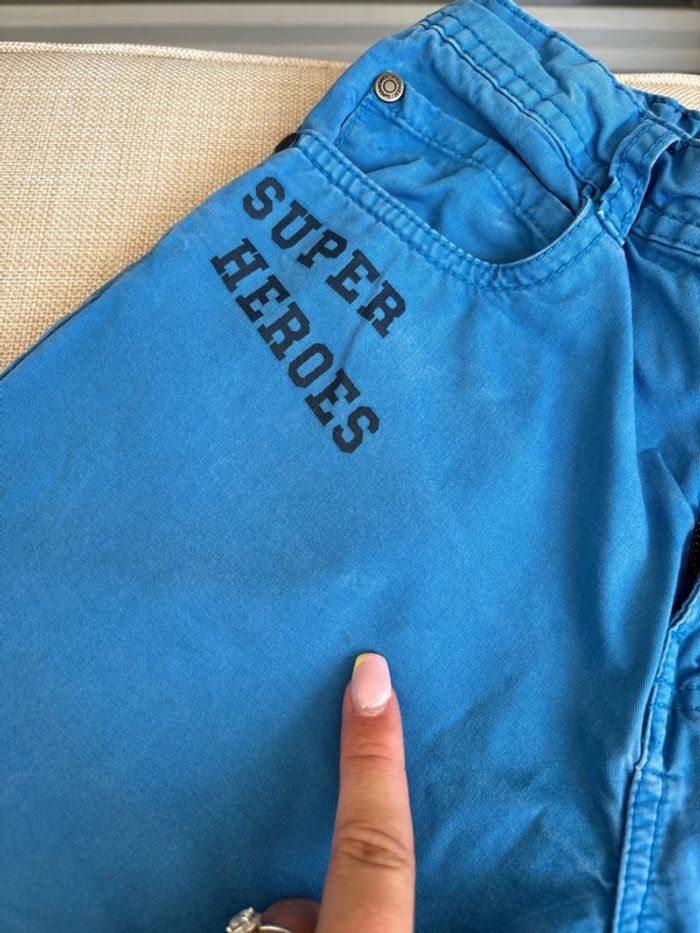 Bermuda bleu superman taille 10 ans - photo numéro 5