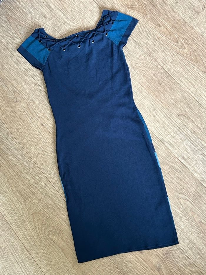Robe bleue à manches courtes Morgan taille S excellent état - photo numéro 8