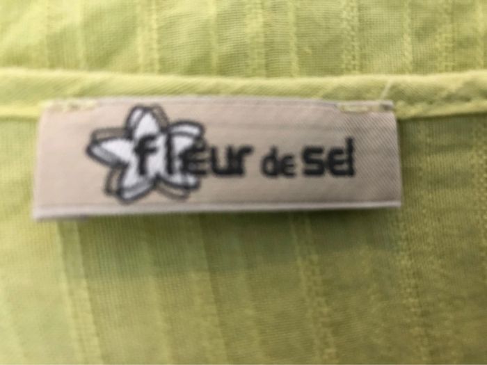 AN62- Blouse longue vert anis « fleur de sel » T 50 - photo numéro 10