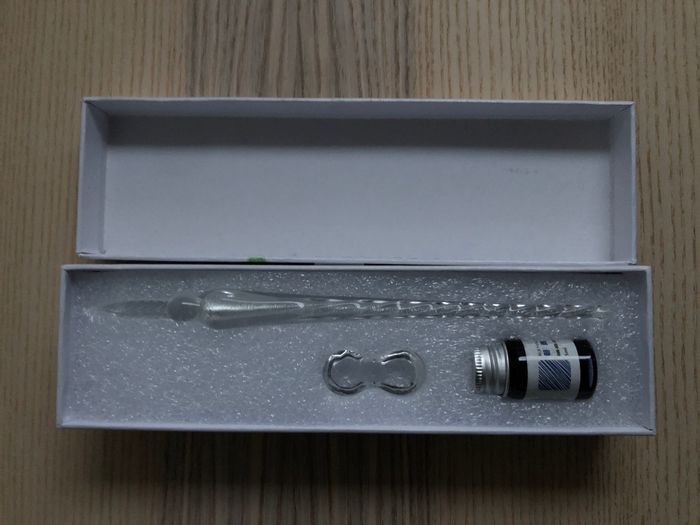 Plume en verre fait main