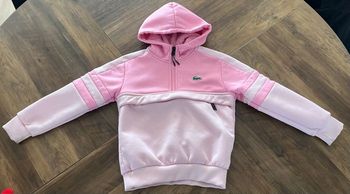 Sweat à capuche rose Lacoste 