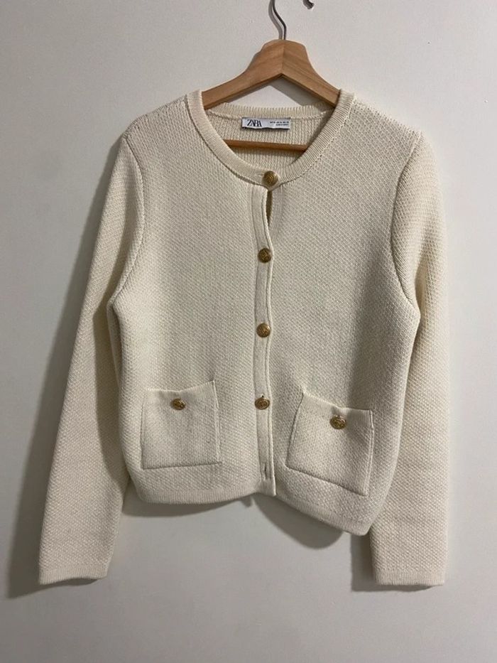 Cardigan beige crème zara