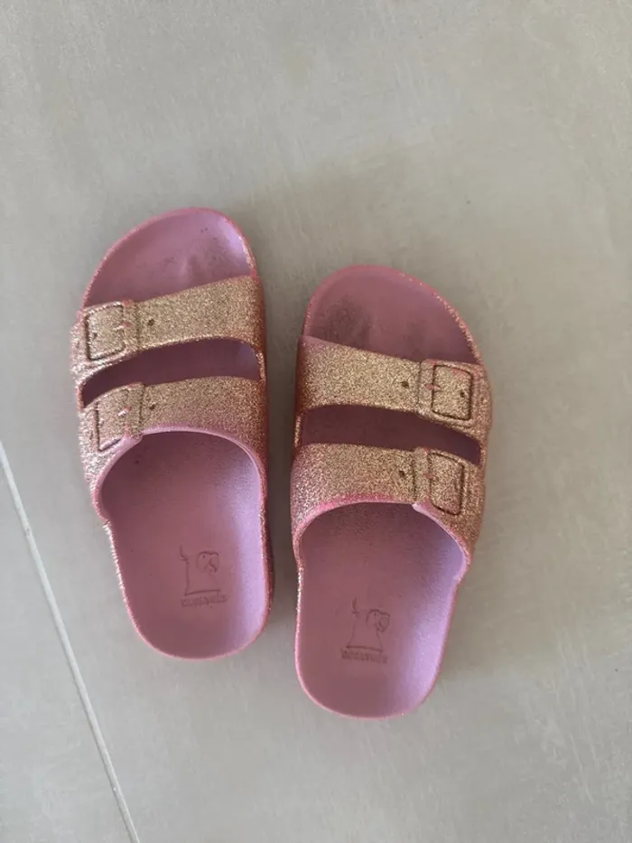 Chaussures Cacatoès fille rose à paillettes – Pointure 27/28 - photo numéro 3