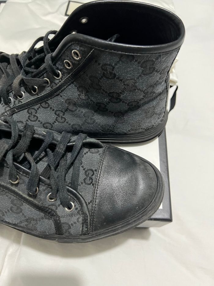 Baskets/chaussure habillées Gucci en toile et cuir taille 43 - photo numéro 3