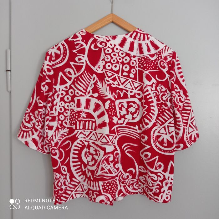 Blouse rouge à motifs blancs t44/46 - photo numéro 4