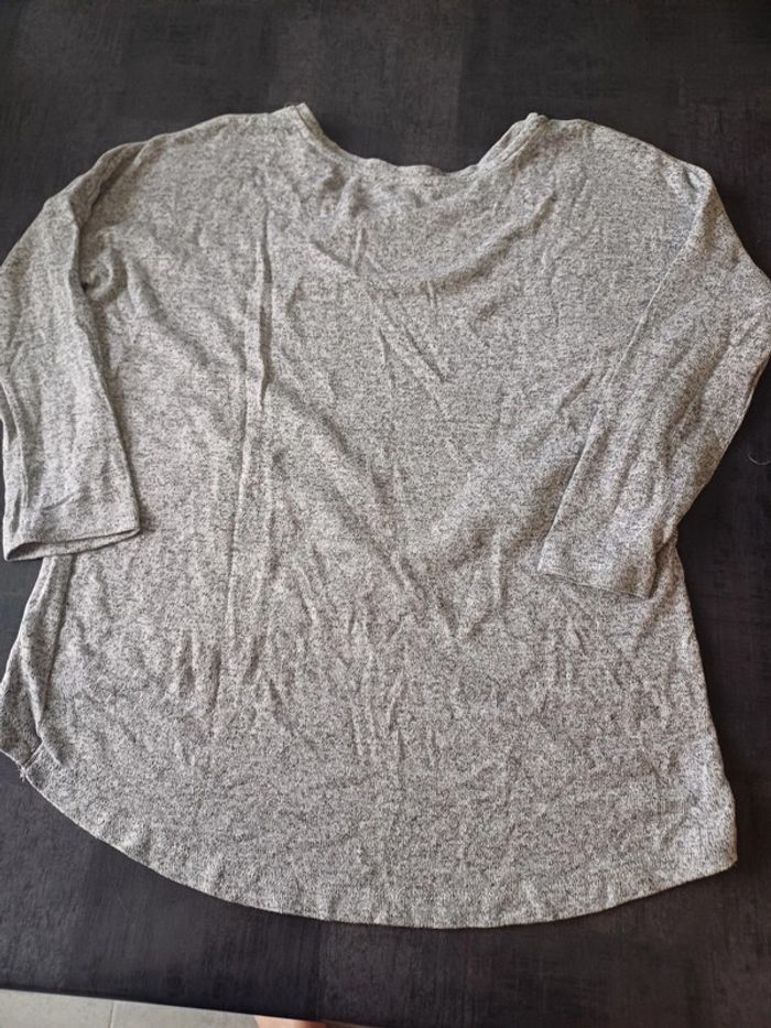 Pull léger gris chiné - photo numéro 4