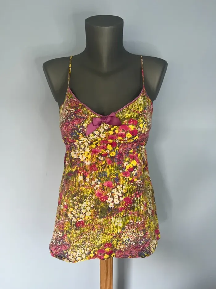 🌸 Débardeur multicolore fleuri UNDIZ – Taille M, style estival & féminin