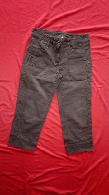 Pantalon marron coupe droite Camaïeu