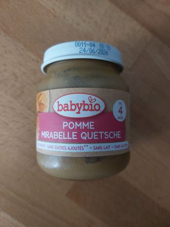 Compote, Pomme Mirabelle Quetsche, Babybio,  130g