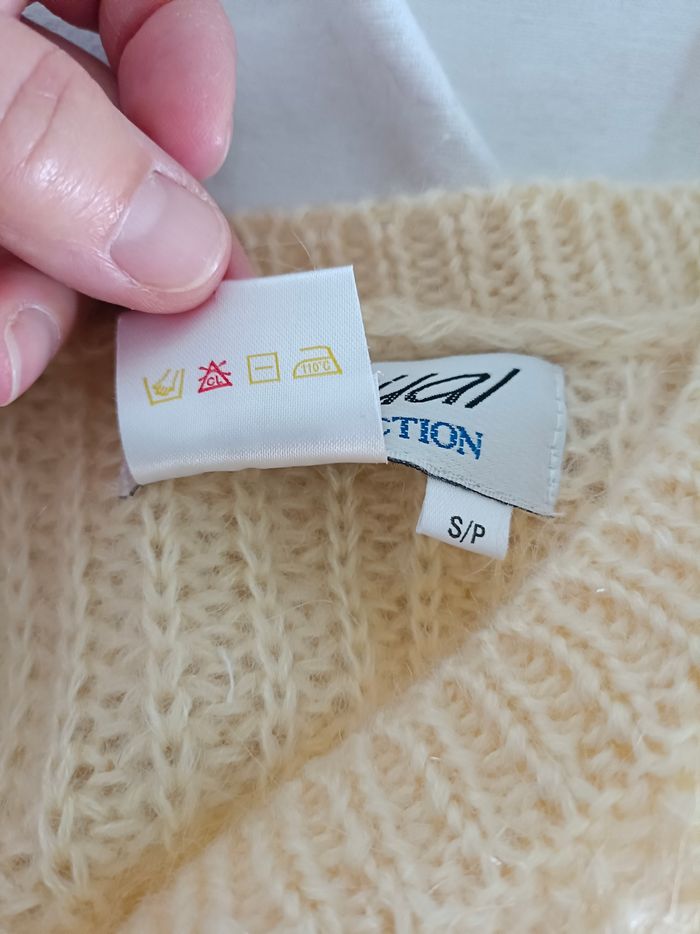 Pull  tricoté femme,en mohair+acrylique. Taille S-M - photo numéro 7