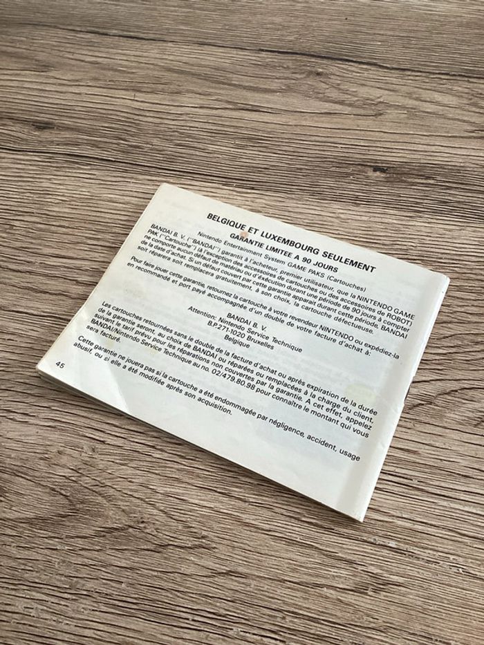 notice incomplète du jeu super mario bros duck hunt nintendo nes - photo numéro 2