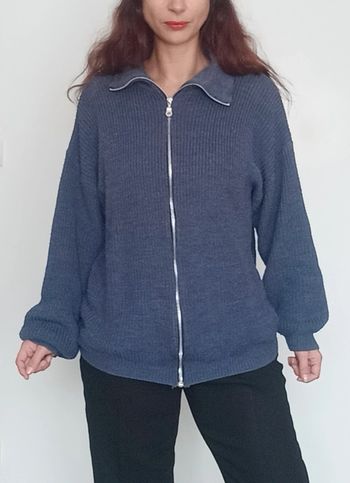 Gros gilet zippé cardigan homme taille L