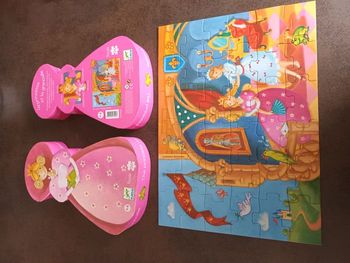 puzzle fille la princesse à la grenouille neuf 36 pieces djeco à partir de 4 ans 4+