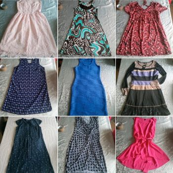 Lot de 45 robes femme été hiver combi toutes tailles/marques