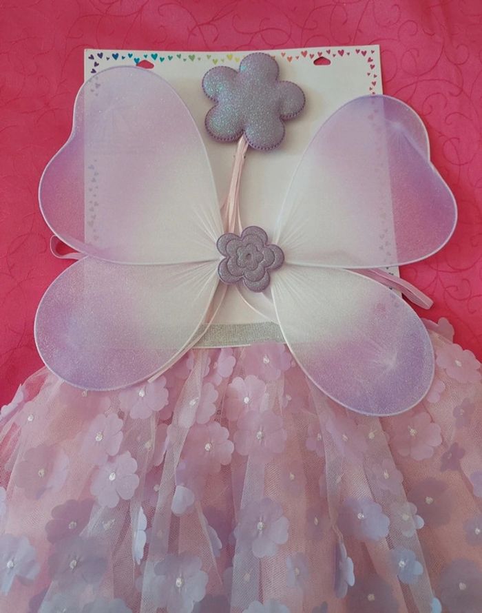 Déguisement fille papillon fleur Neuf Claire's - photo numéro 3
