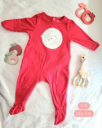 Pyjama fin fushia Obaïbi 09mois