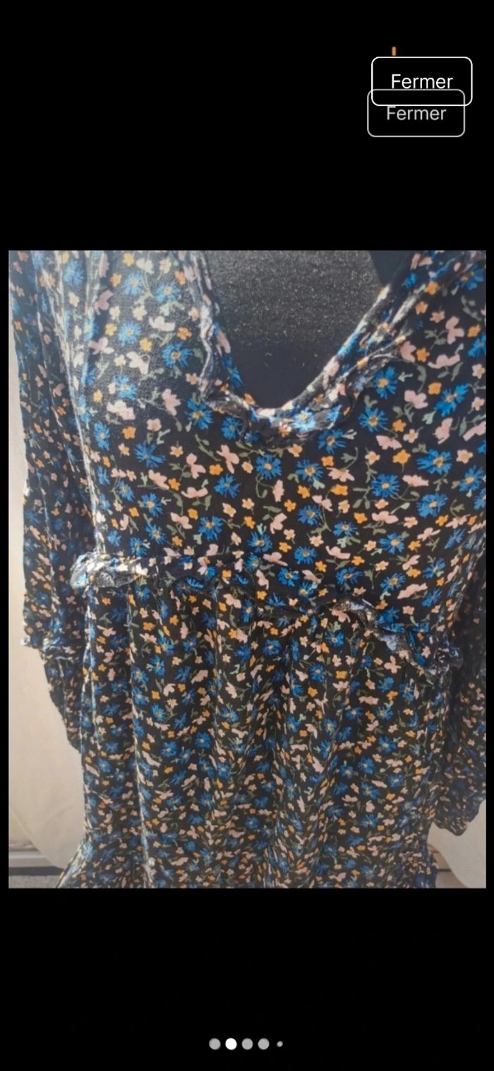 Robe zara fleural s - photo numéro 2
