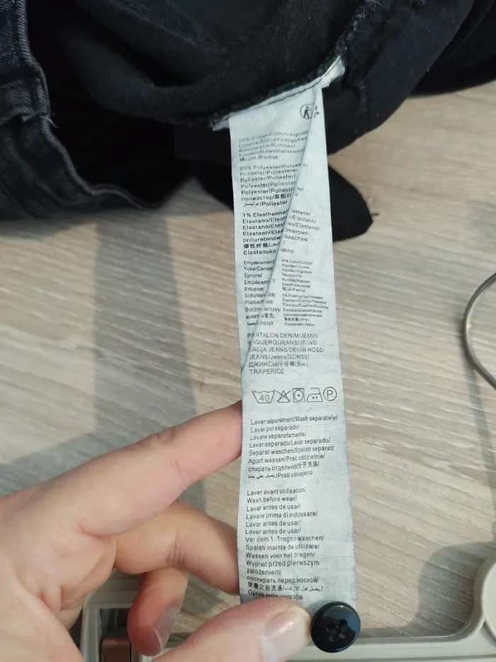Pantalon jean noir grossesse maternité taille 40 kiabi - photo numéro 5
